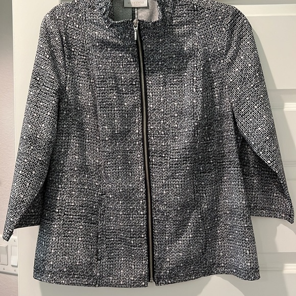 Weekends By Chico's Women's Blue And White Size 1 Small - Picture 1 of 3